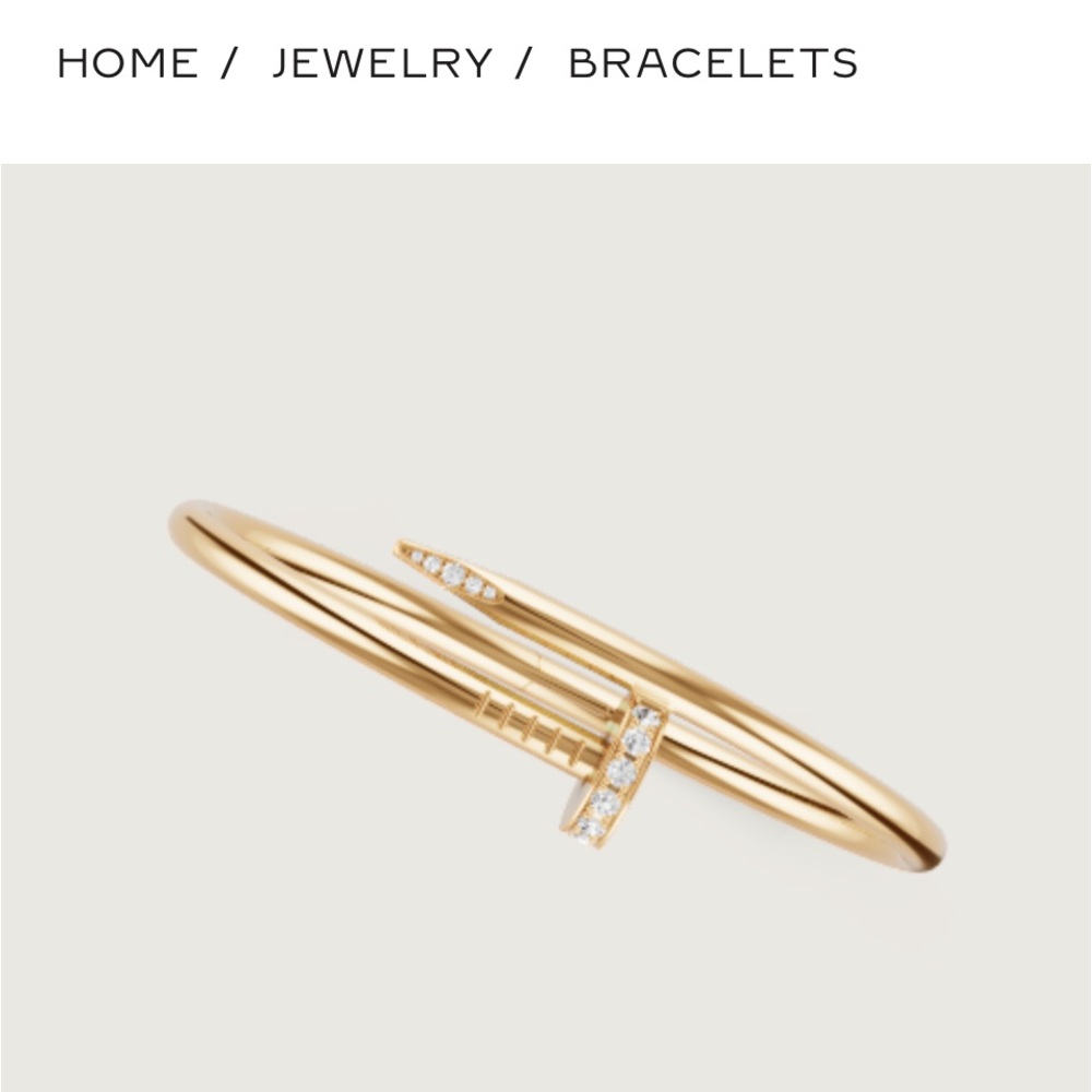 Cartier Juste Un Cluo Gold Bracelet with Diamond Details